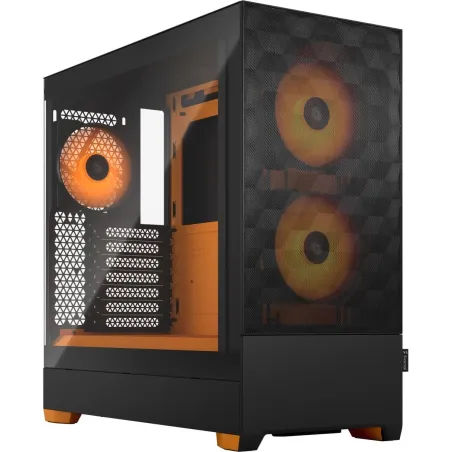 Fractal Design | Pop Air RGB | Side window | ATX, mATX, Mini ITX | ATX | Orange Core TG Clear Tint