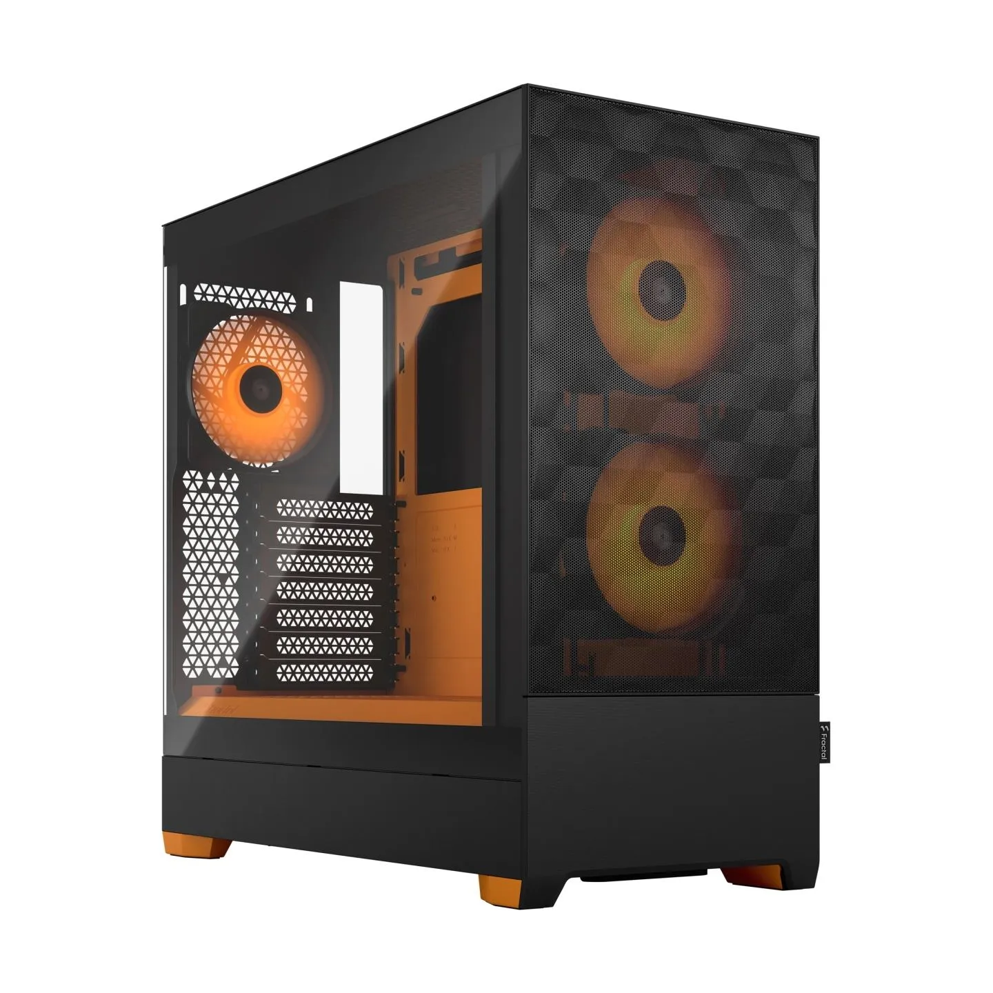 Fractal Design | Pop Air RGB | Side window | ATX, mATX, Mini ITX | ATX | Orange Core TG Clear Tint