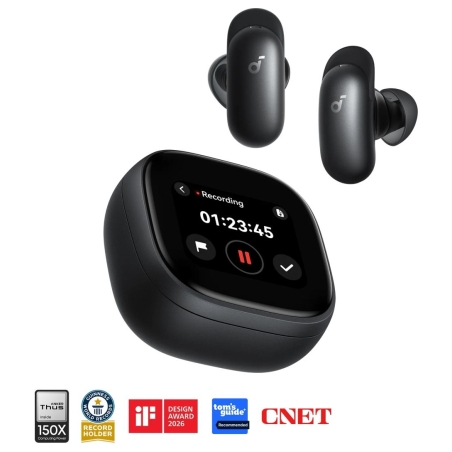 Anker Soundcore Wireless Earbuds | Liberty 5 Pro Max | Bluetooth | In-Ear | Microphone | Black | Noise canceling | Noise reducti