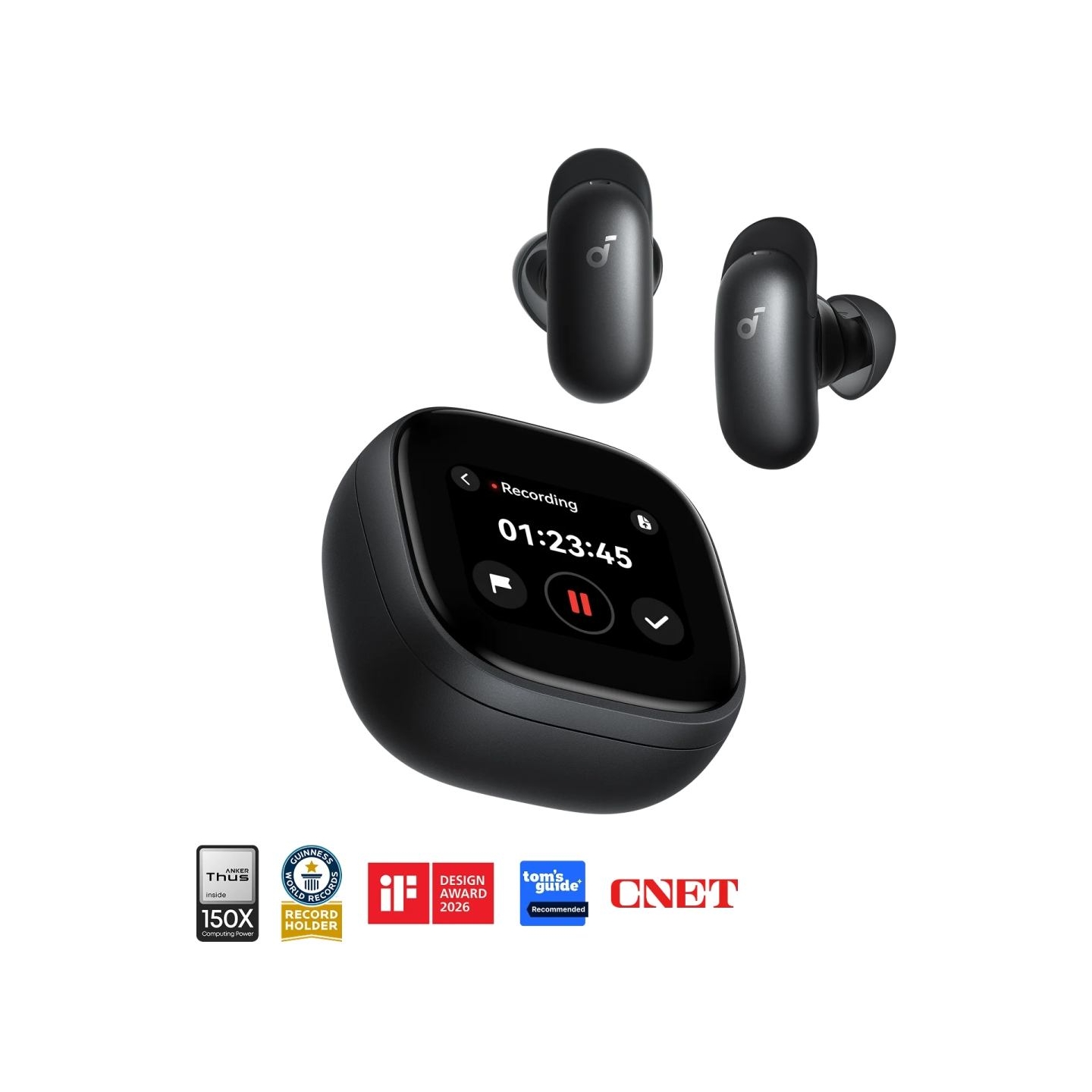 Anker Soundcore Wireless Earbuds | Liberty 5 Pro Max | Bluetooth | In-Ear | Microphone | Black | Noise canceling | Noise reducti