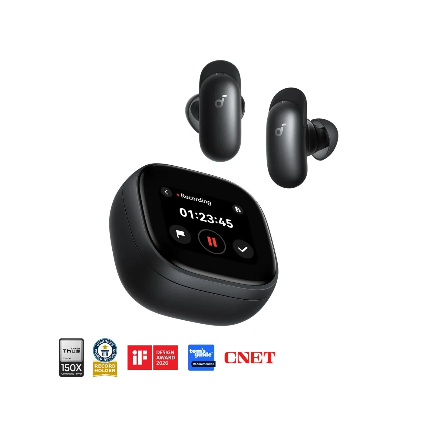 Anker Soundcore Wireless Earbuds | Liberty 5 Pro Max | Bluetooth | In-Ear | Microphone | Black | Noise canceling | Noise reducti