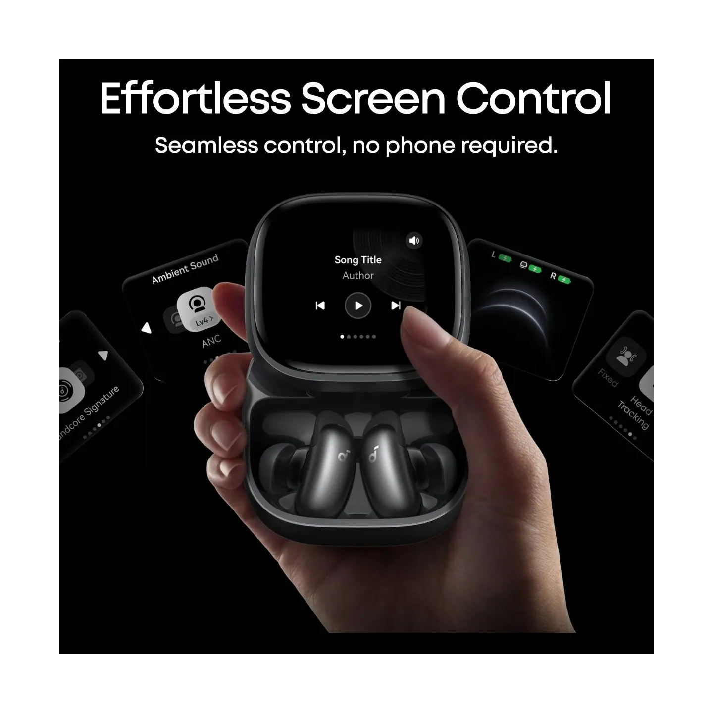 Anker Soundcore Wireless Earbuds | Liberty 5 Pro Max | Bluetooth | In-Ear | Microphone | Black | Noise canceling | Noise reducti