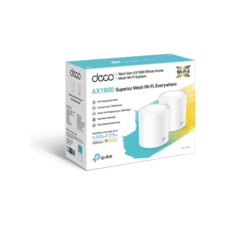 Tp-Link | AX1800 Whole Home Mesh Wi-Fi 6 System | Deco X20 (2-pack) | 802.11ax | 1201+574 Mbit/s | 10/100/1000 Mbit/s | Ethernet