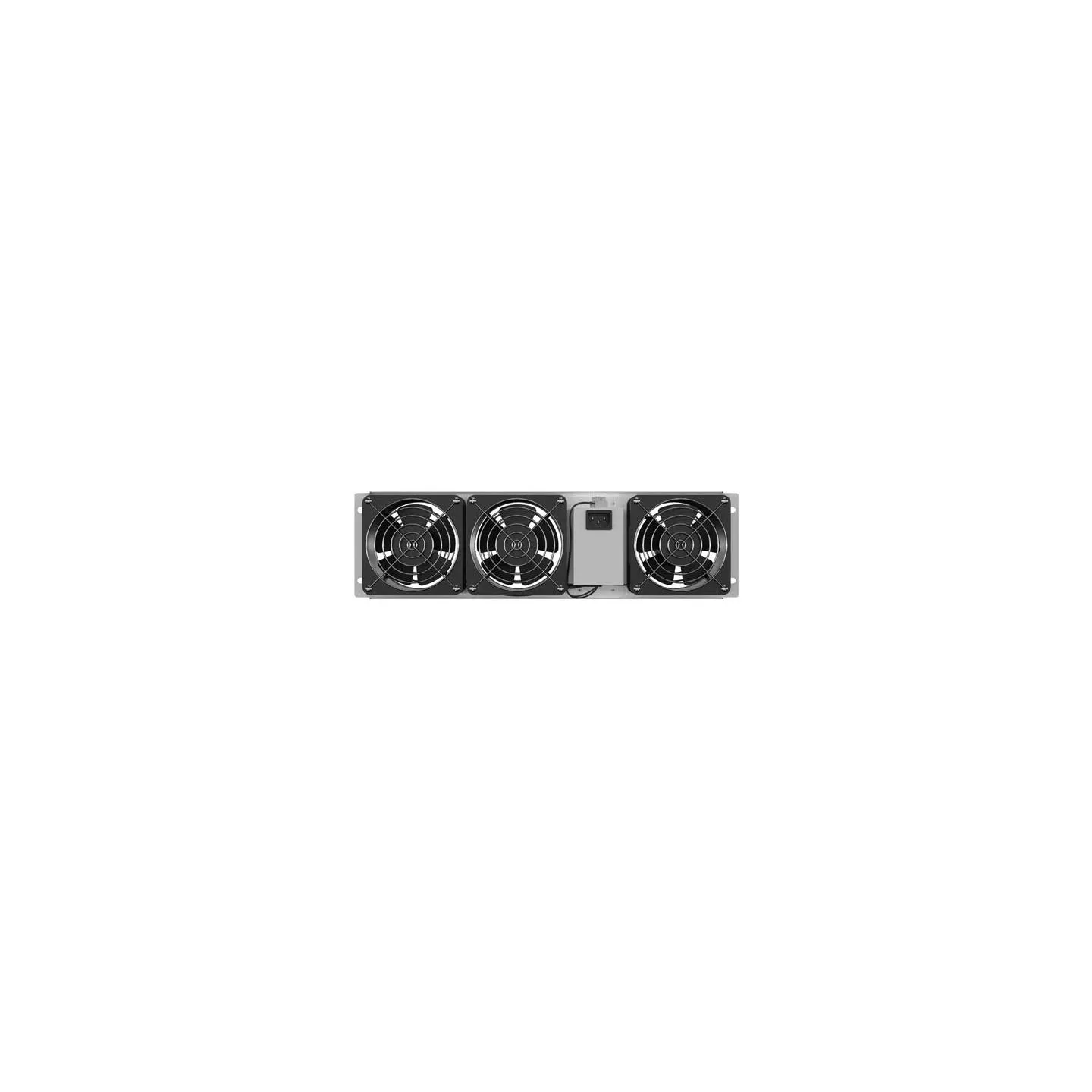 Lanberg Vertical Ventilation Panel 19" 3U for Rack three Fans 230V | AK-1506-S | Grey