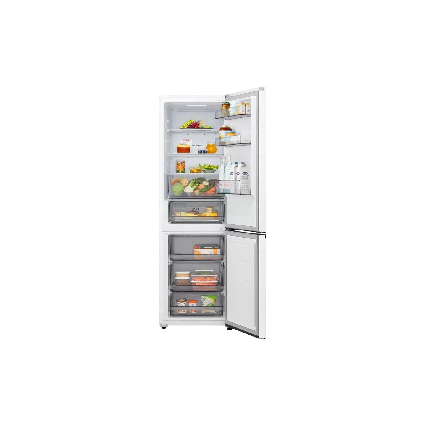 LG Refrigerator | GBBSJ10ESW | Energy efficiency class E | Free standing | Combi | Height 186 cm | Fridge net capacity 220 L | F