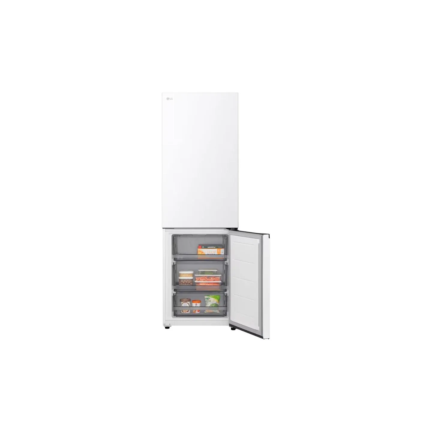 LG Refrigerator | GBBSJ10ESW | Energy efficiency class E | Free standing | Combi | Height 186 cm | Fridge net capacity 220 L | F