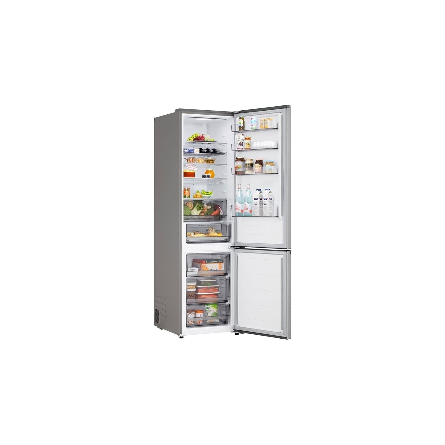 LG GBBS312CPY Refrigerator, C, Free-standing, Combi, Height 1.86 m, Net fridge 220 L, Net freezer 113 L,Stainless Steel | LG