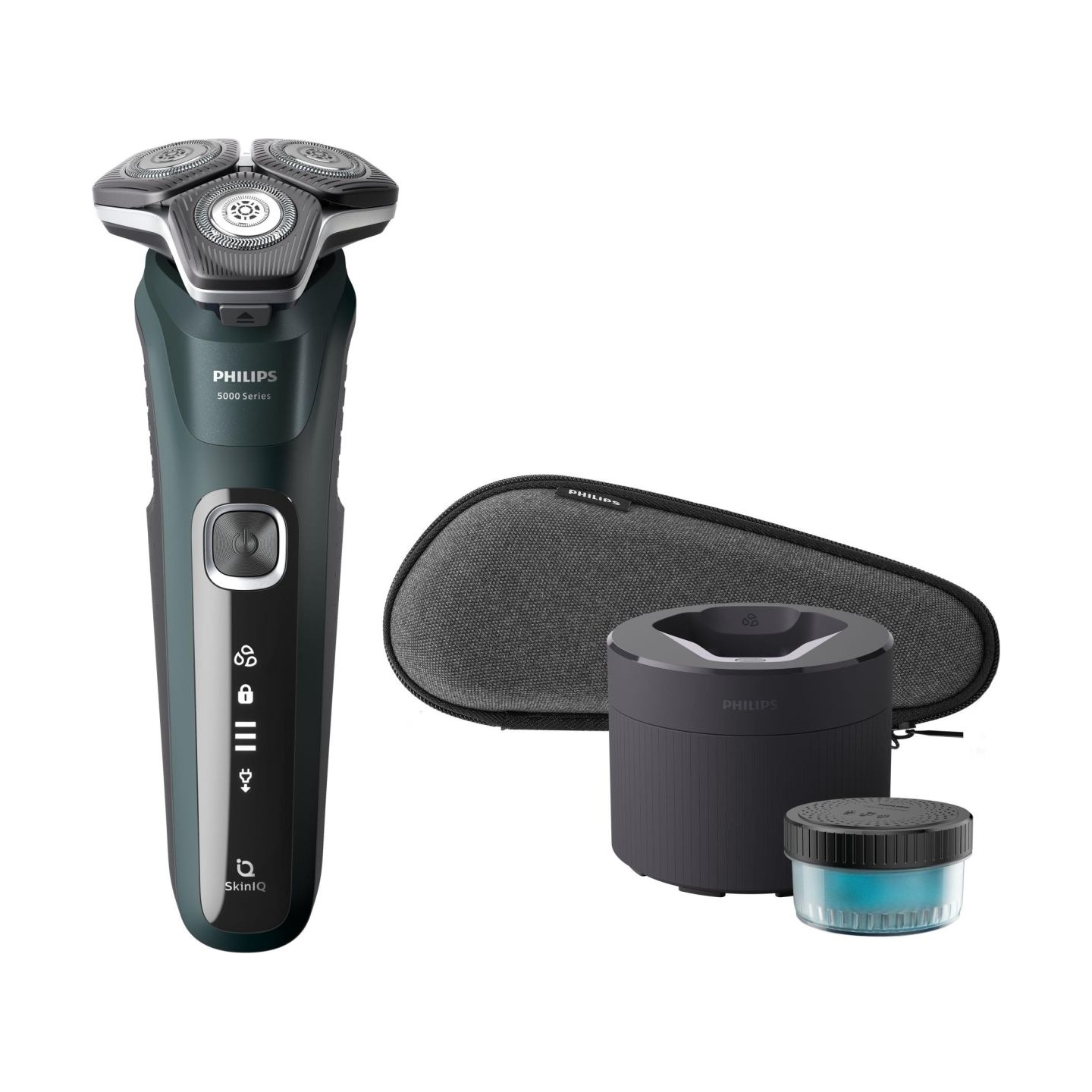 Philips Series 5000 wet and dry electric shaver S5884/50, SkinIQ, SteelPrecision blades, 360-D flexible heads, PowerAdapt Sensor