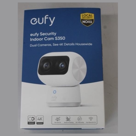 Anker Eufy Security Indoor Cam S350, White | Anker Eufy Security Indoor Camera | S350 | 24 month(s) | Tabletop | Wide-Angle Lens