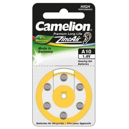 Camelion | A10/DA10/ZL10 | Zinc air cells | 6 pc(s)