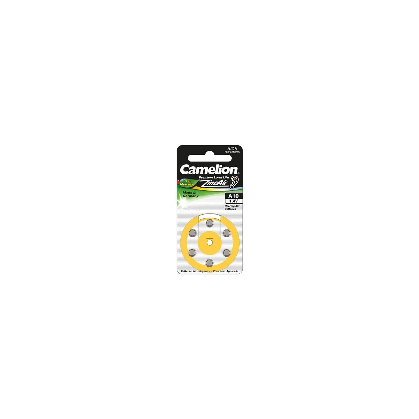 Camelion | A10/DA10/ZL10 | Zinc air cells | 6 pc(s)