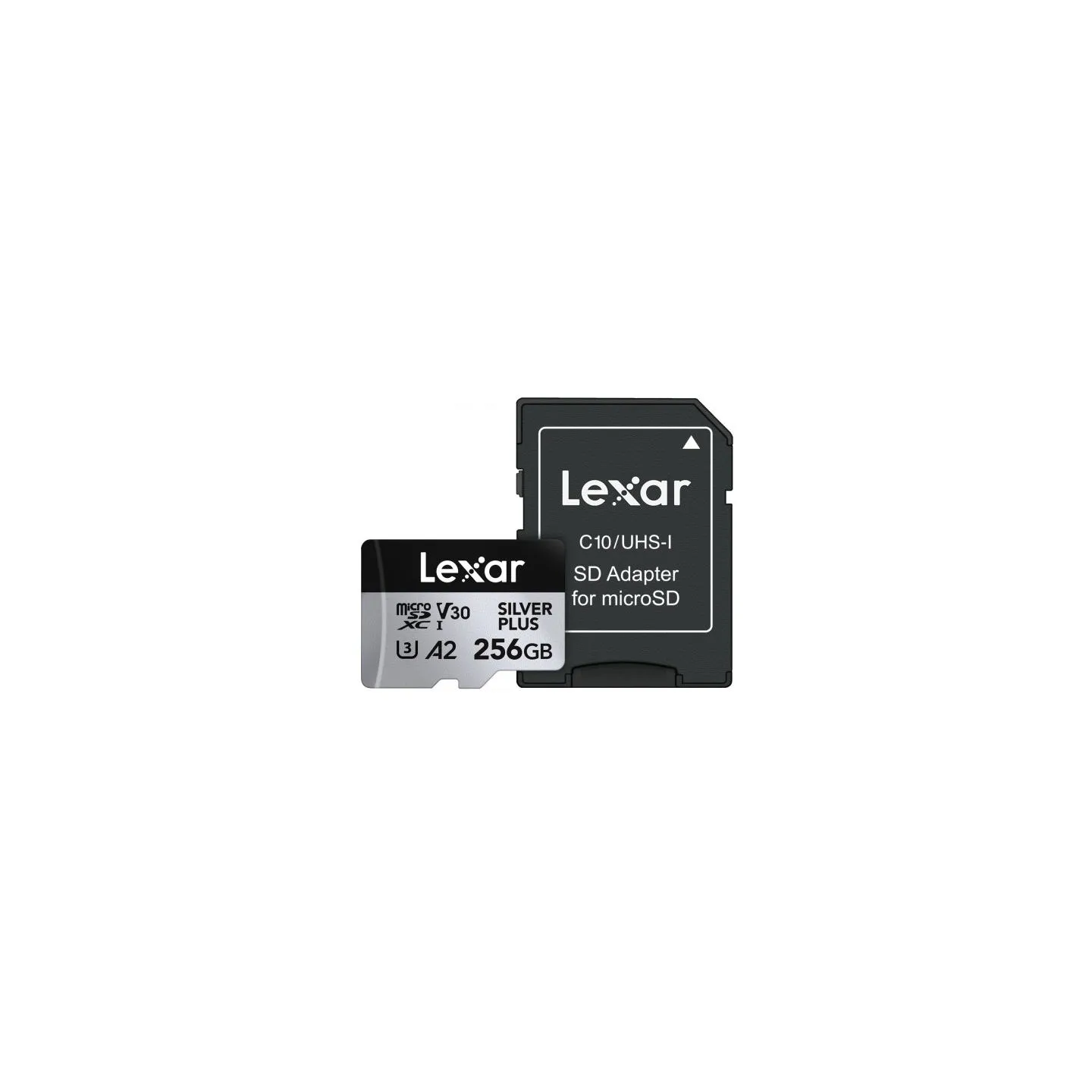 Lexar Memory card microSD 256GB C10 A2 U3 V30 205/150MB/s Silver Plus