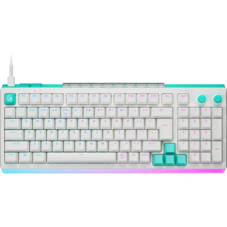Logitech G512 X 98 Wired Gaming Keyboard - WHITE - US INT'L - USB - EMEA28i - 935 - TACTILE