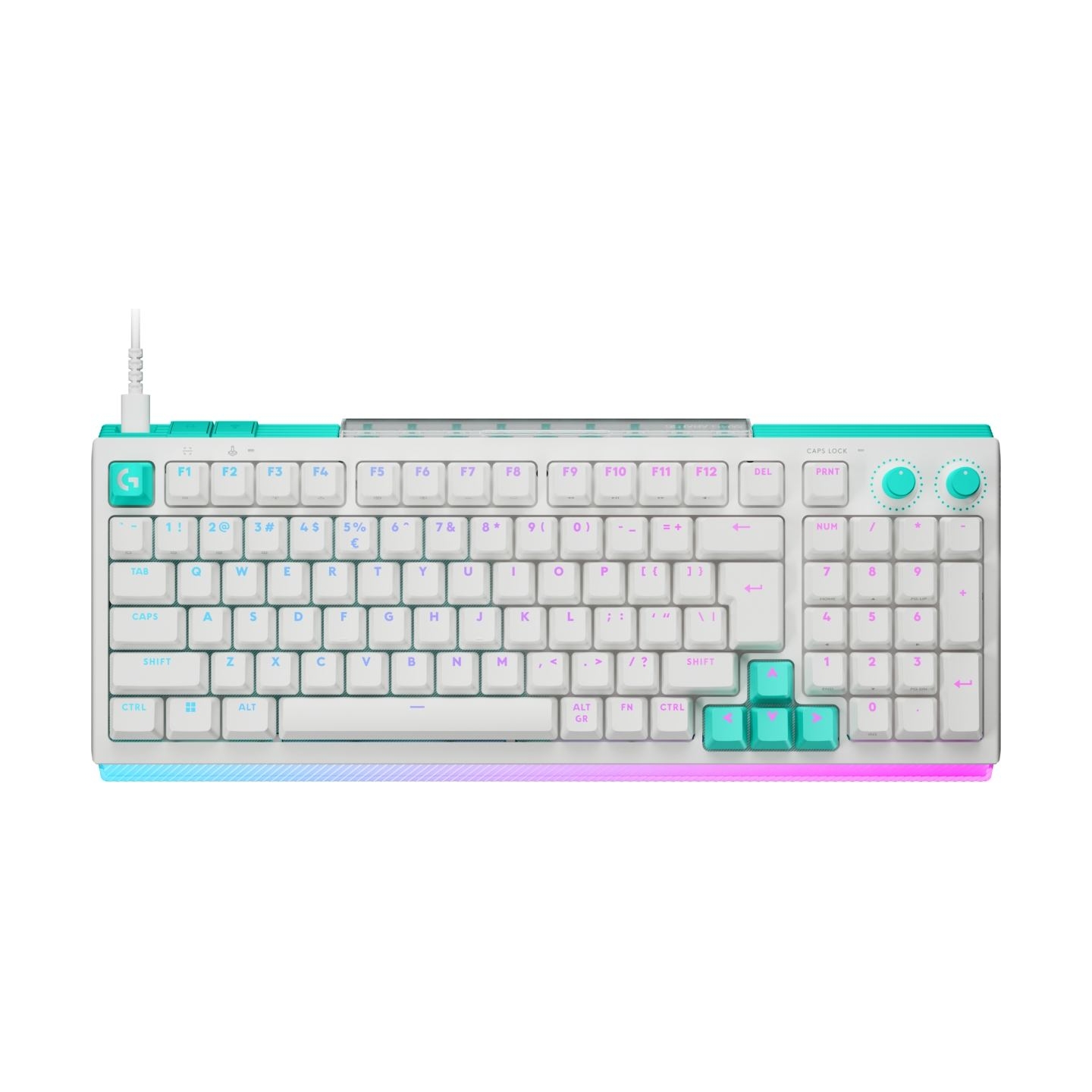 Logitech G512 X 98 Wired Gaming Keyboard - WHITE - US INT'L - USB - EMEA28i - 935 - TACTILE