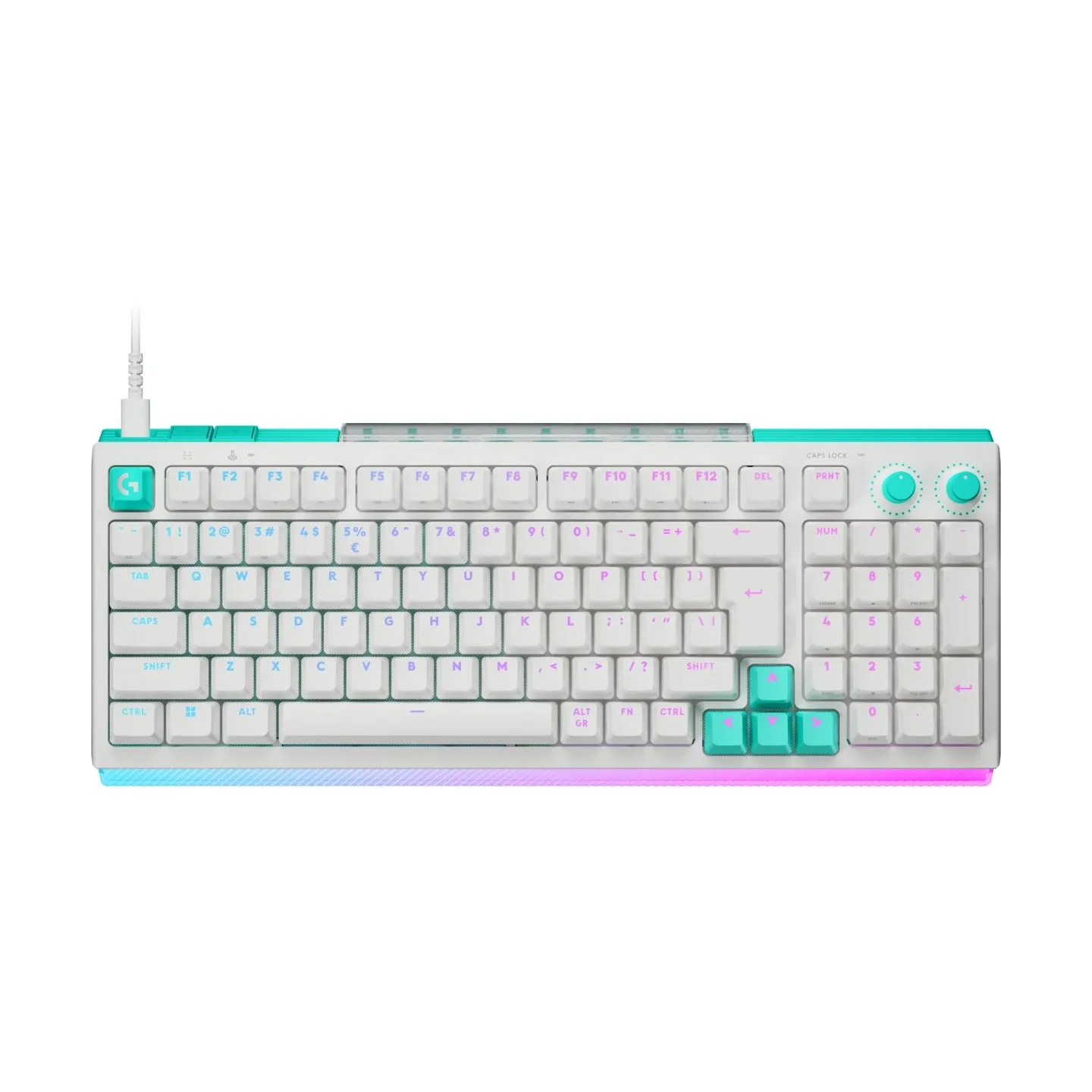 Logitech G512 X 98 Wired Gaming Keyboard - WHITE - US INT'L - USB - EMEA28i - 935 - TACTILE