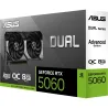 Asus Graphics Card|ASUS|NVIDIA|GeForce RTX 5060|8 GB|GDDR7|128 bit|PCI Express 5.0|Active|DUAL-RTX5060-O8G-A