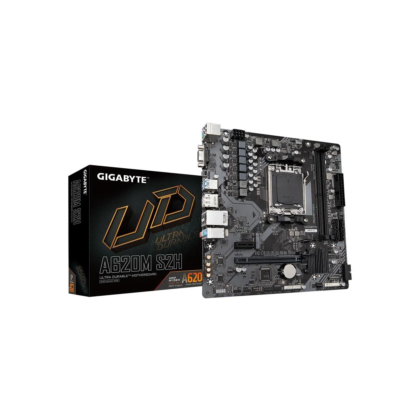 Gigabyte Mainboard|GIGABYTE|AMD A620|Socket AM5|micro ATX|RAM DDR5-SDRAM|2xSlots|1xPCI Express x1 slots|1xPCI Express x16 slots|