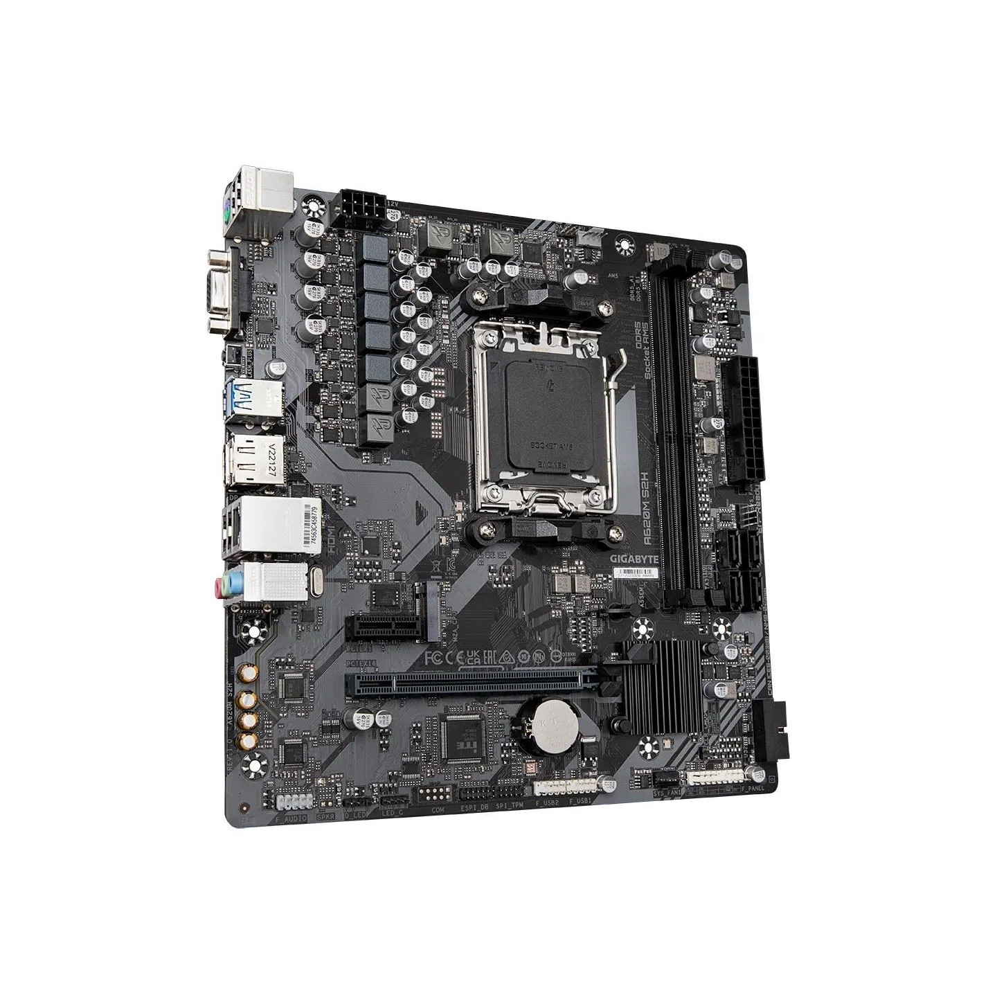 Gigabyte Mainboard|GIGABYTE|AMD A620|Socket AM5|micro ATX|RAM DDR5-SDRAM|2xSlots|1xPCI Express x1 slots|1xPCI Express x16 slots|