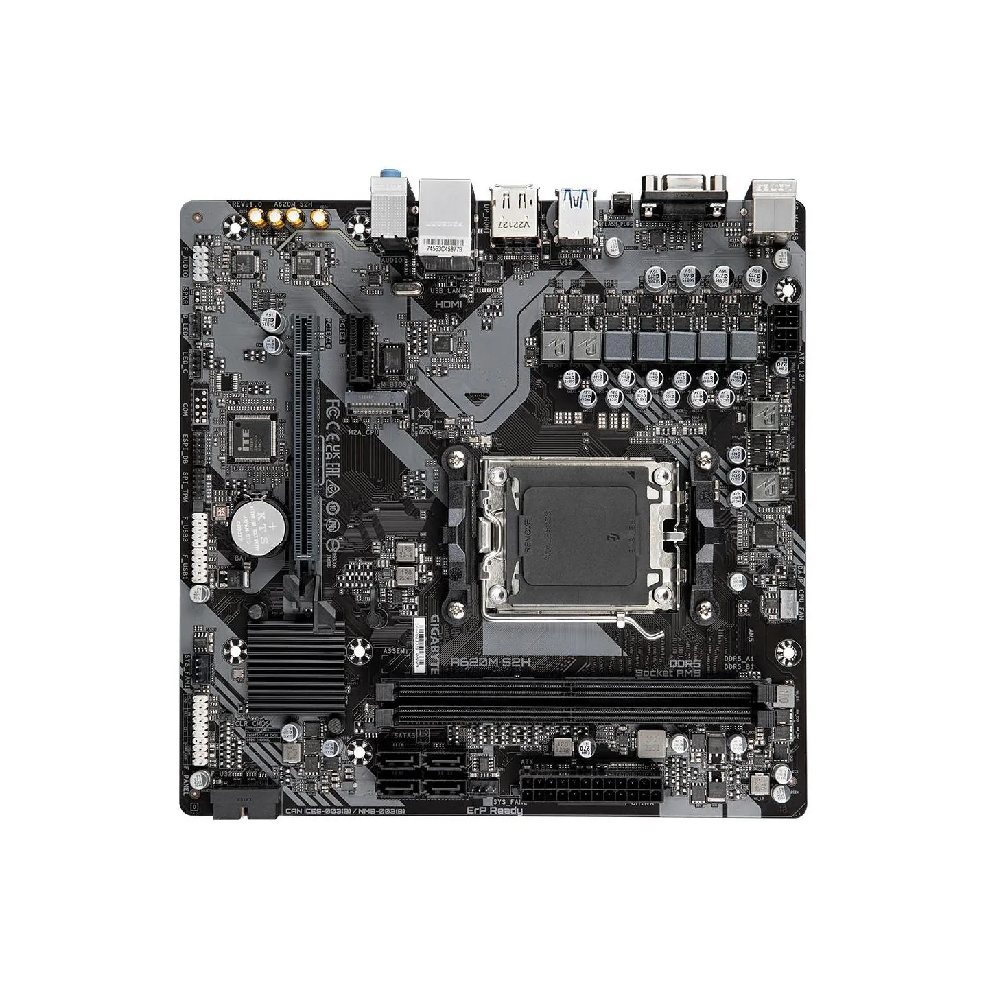 Gigabyte Mainboard|GIGABYTE|AMD A620|Socket AM5|micro ATX|RAM DDR5-SDRAM|2xSlots|1xPCI Express x1 slots|1xPCI Express x16 slots|