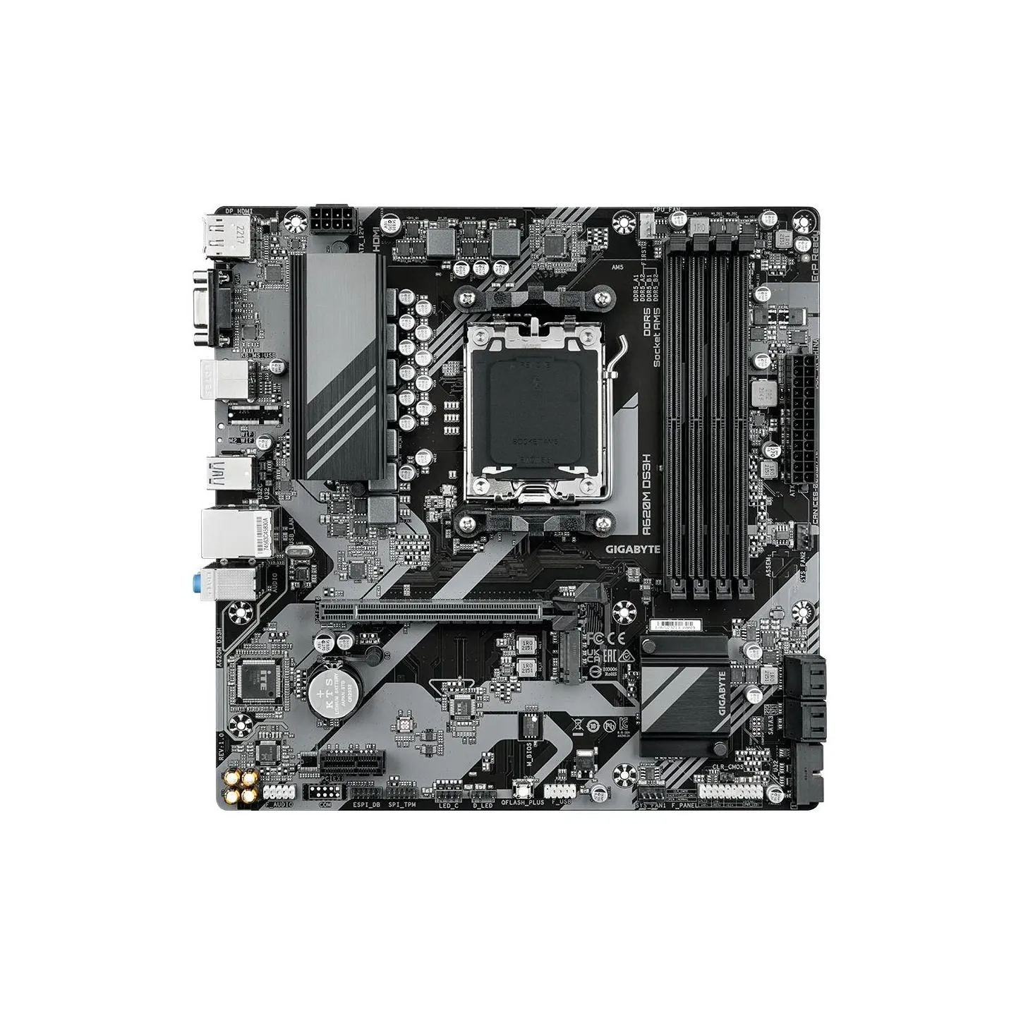 Gigabyte Mainboard|GIGABYTE|AMD A620|Socket AM5|micro ATX|RAM DDR5-SDRAM|4xSlots|1xPCI Express x1 slots|1xPCI Express x16 slots|