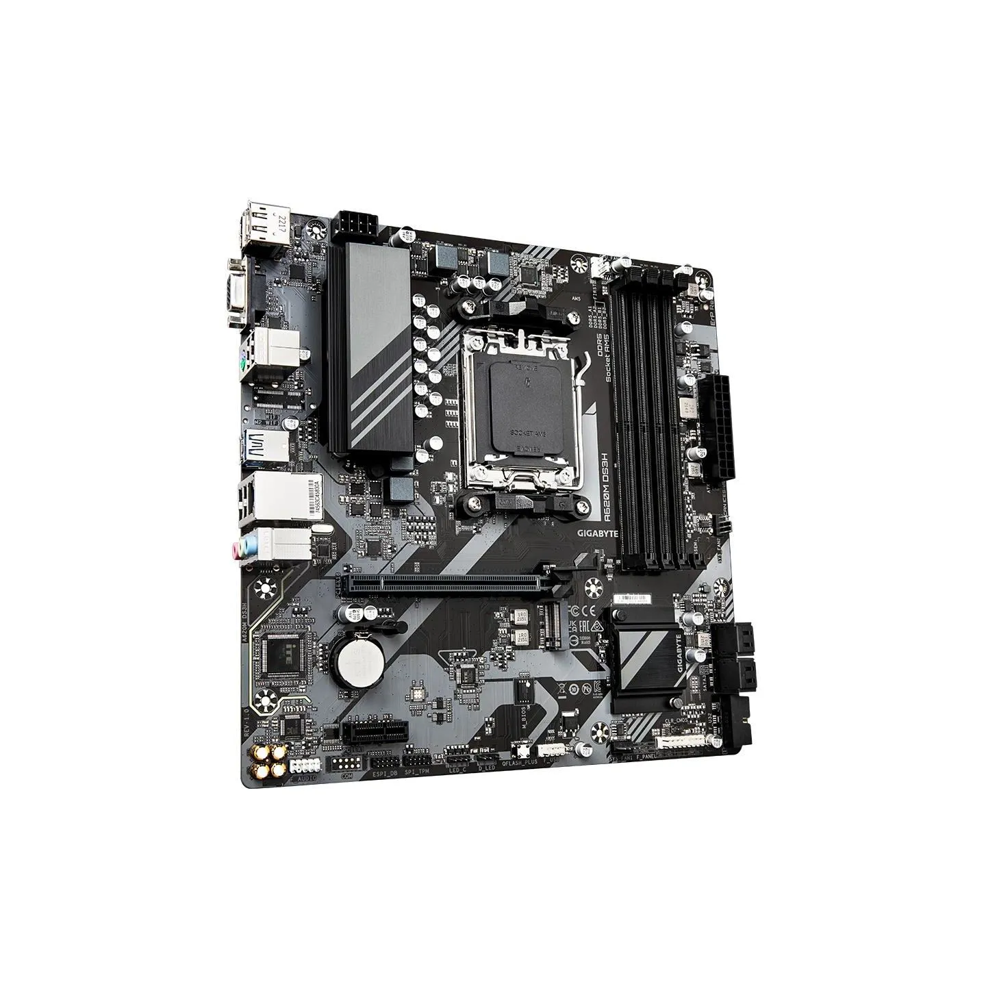 Gigabyte Mainboard|GIGABYTE|AMD A620|Socket AM5|micro ATX|RAM DDR5-SDRAM|4xSlots|1xPCI Express x1 slots|1xPCI Express x16 slots|