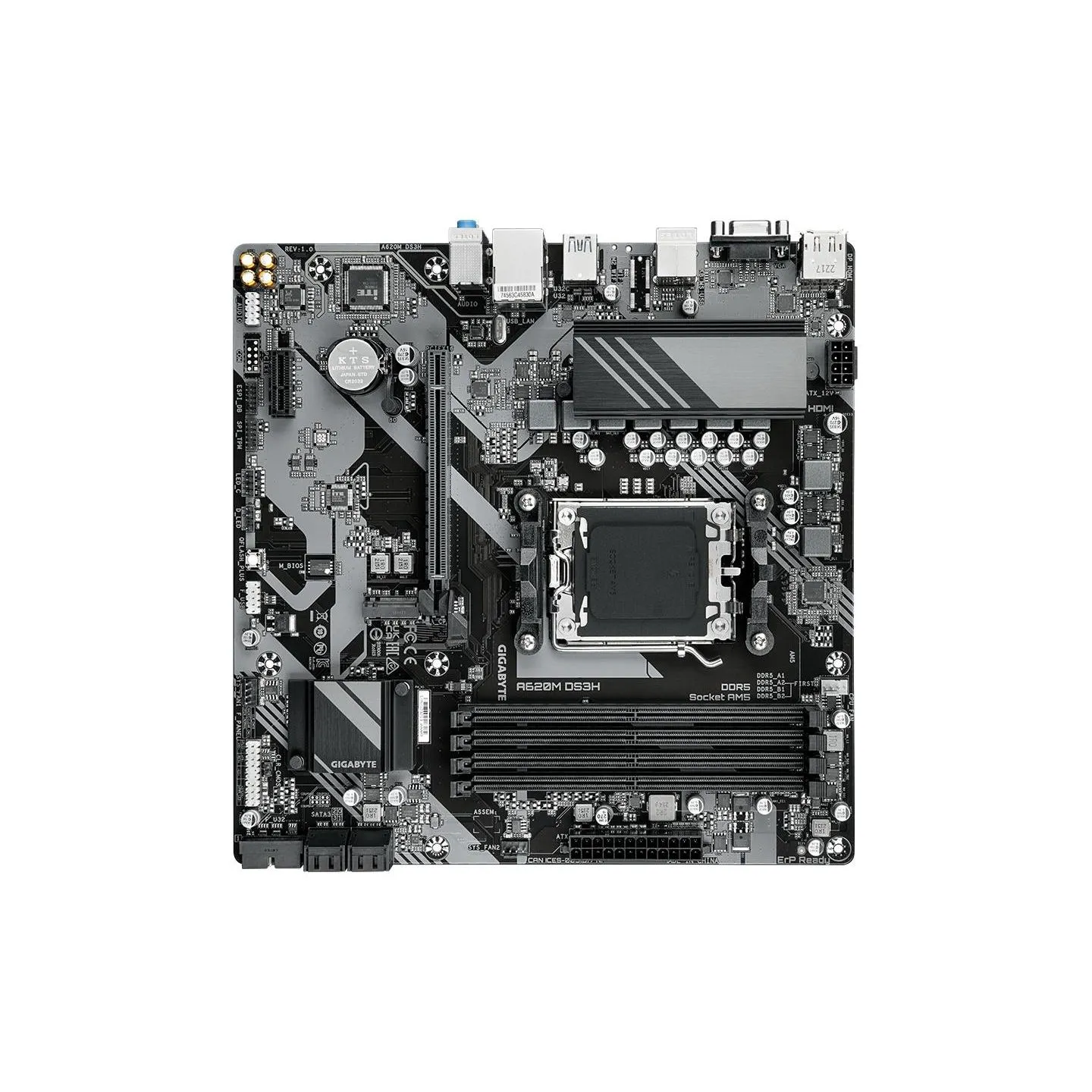 Gigabyte Mainboard|GIGABYTE|AMD A620|Socket AM5|micro ATX|RAM DDR5-SDRAM|4xSlots|1xPCI Express x1 slots|1xPCI Express x16 slots|