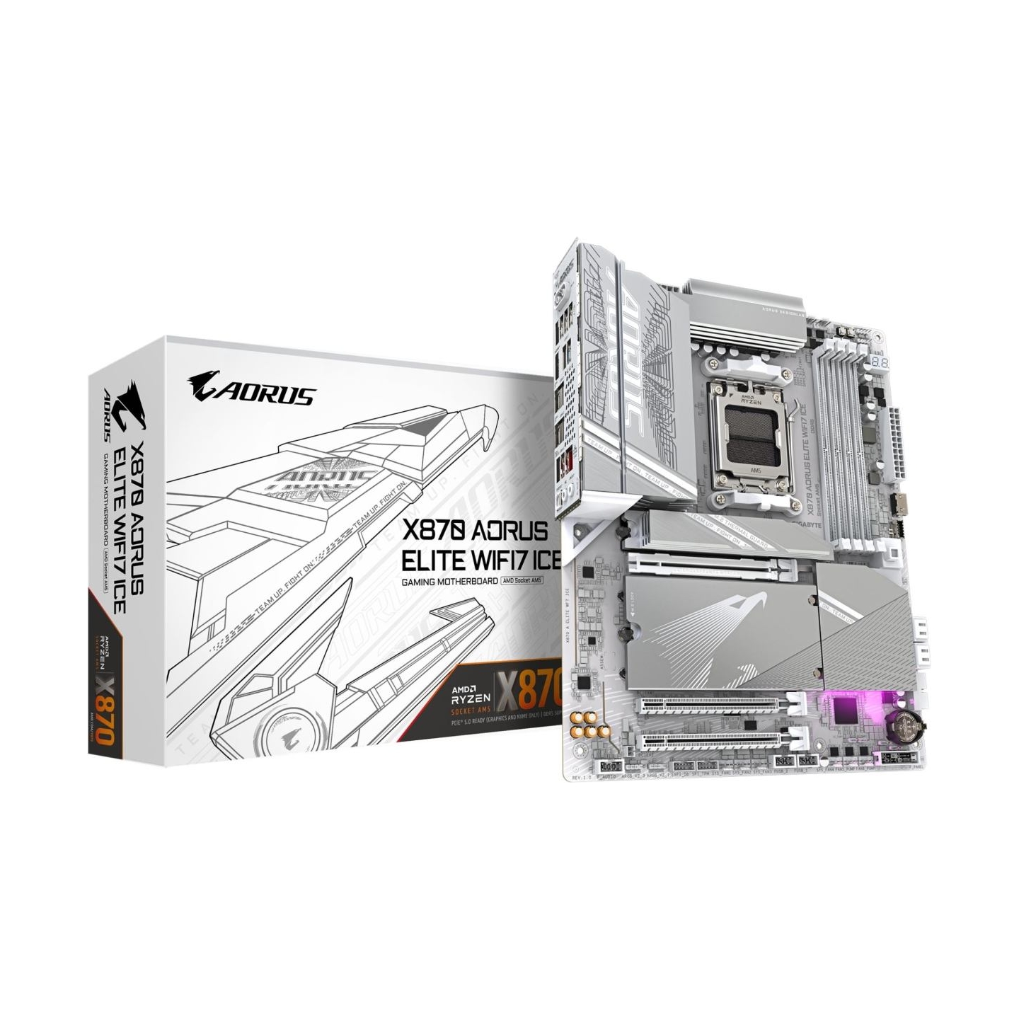 Gigabyte Mainboard|GIGABYTE|AMD X870|Socket AM5|ATX|RAM DDR5-SDRAM|4xSlots|On-board graphics card Yes|Wi-Fi Yes|Bluetooth Yes|4x