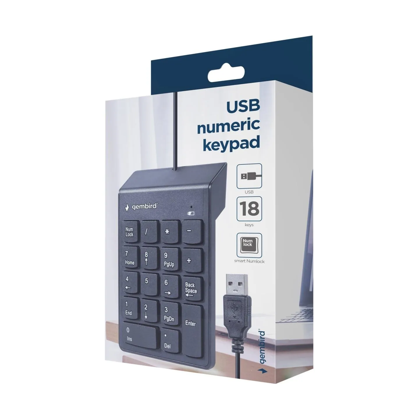 Gembird | USB Numeric keypad | KPD-U-03 | Numeric keypad | Wired | N/A | Black