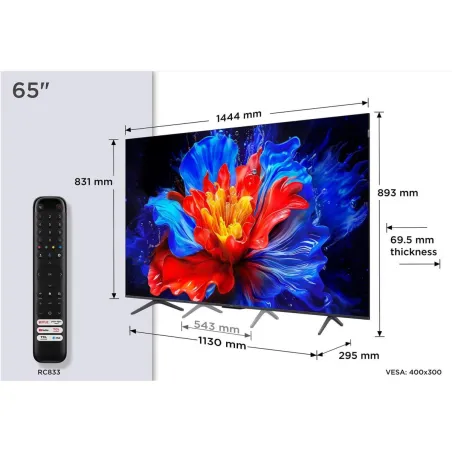 TCL TV Set|TCL|65 "|4K Ultra HD|3840 x 2160 pixels|Flat|16:9|QLED|65P8K