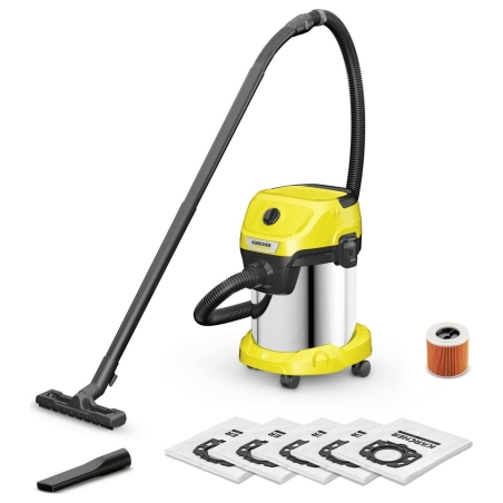 Karcher Vacuum Cleaner|KARCHER|Wet and dry vacuum cleaner WD 3 S V-17/4/20 + 4 FB|1000 Watts|Suction power 230W|Capacity 17 l|No