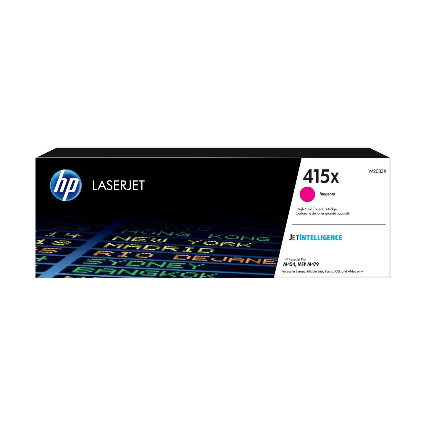 HP 415X High Capacity Magenta Laser Toner Cartridge, 6000 pages, for HP Color LaserJet Pro M454, M479 / W2033X