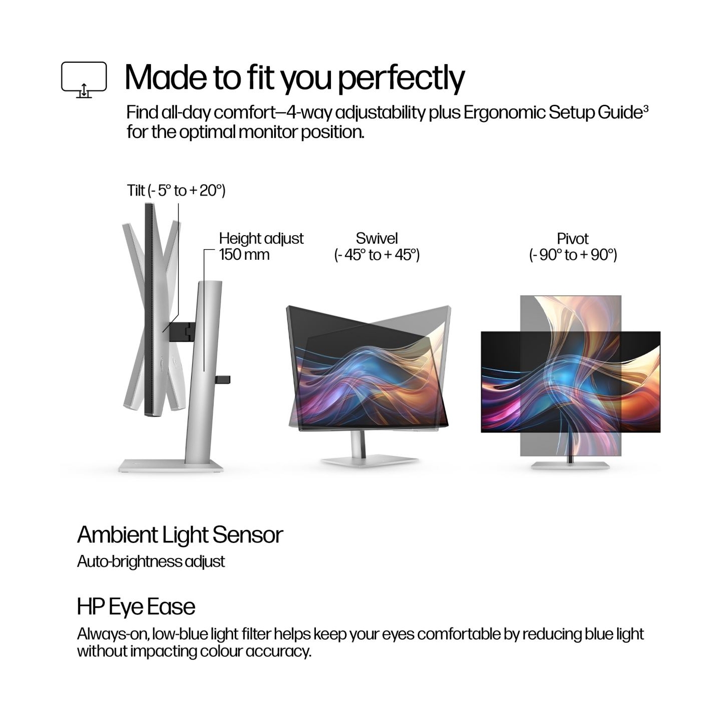 HP 727pq Series 7 Pro QHD Monitor - 27" 2560x1440 QHD 400-nit 120Hz AG, IPS Black HDR 400, USB-C(15W)/HDMI/DisplayPort Daisy-Cha
