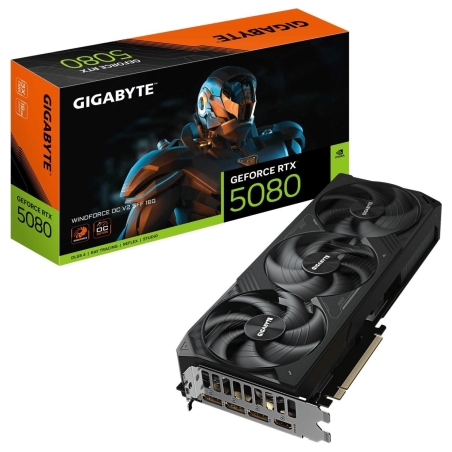 Gigabyte Graphics Card|GIGABYTE|NVIDIA|GeForce RTX 5080|2670 MHz|16 GB|GDDR7|256 bit|PCI Express x16 5.0|Active|GV-N5080WF3OCV2-