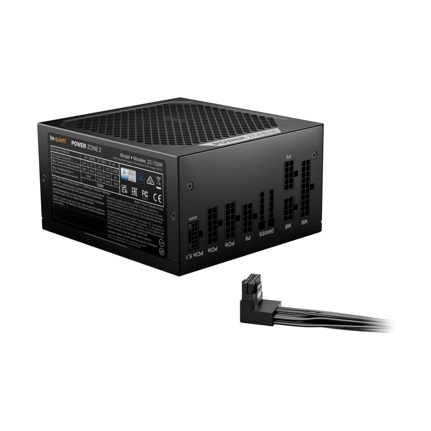 Be Quiet Power supply Power Zone 2 750W 80PLUS PLATINUM ATX 3.1