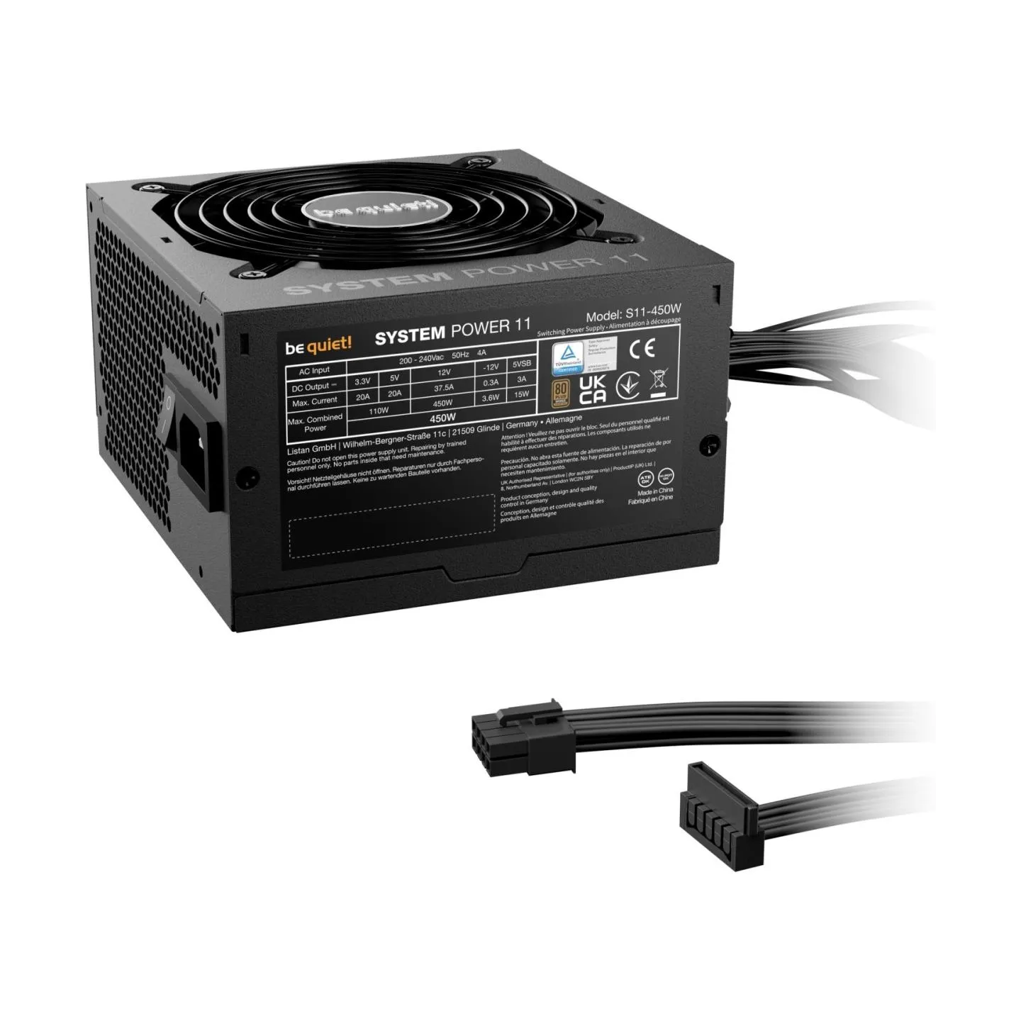 Be Quiet Power Supply|BE QUIET|ATX|PC|200 - 240 V|450 W|BP009EU