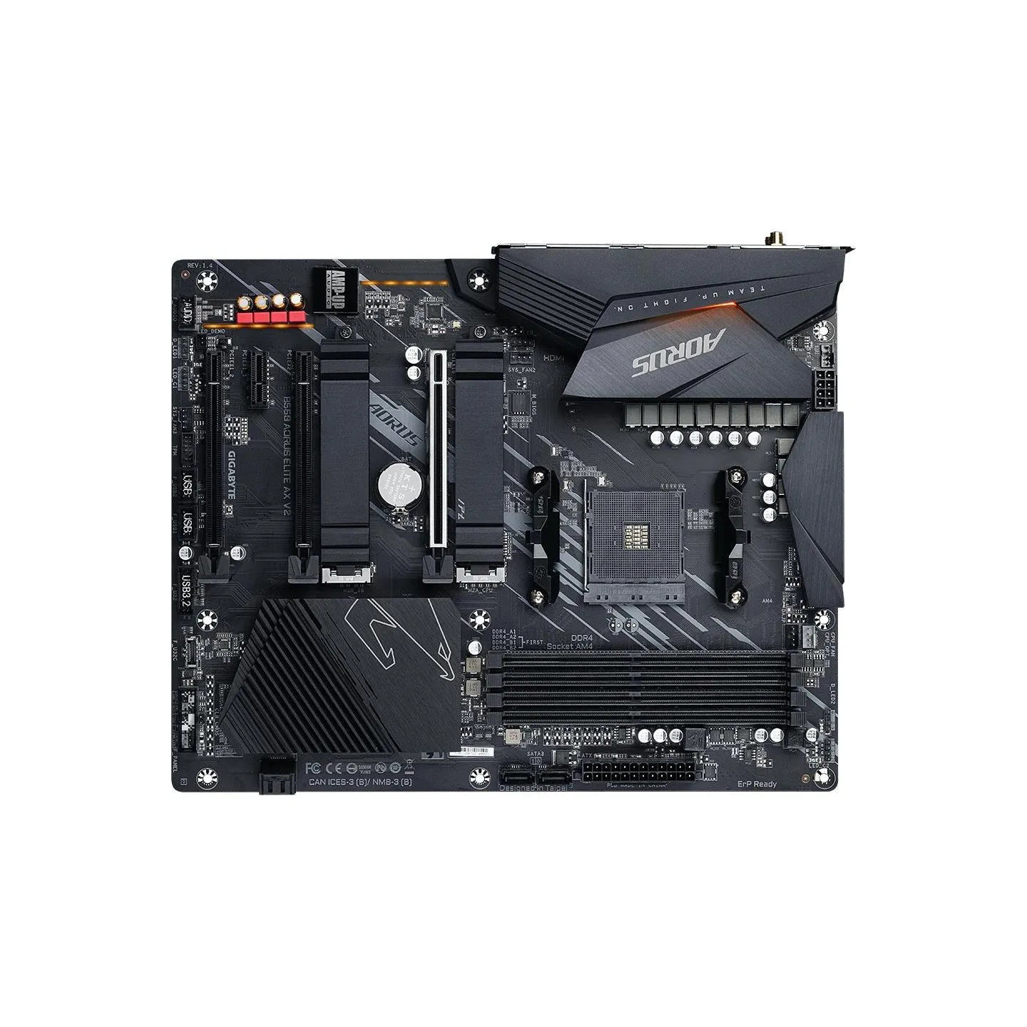 Gigabyte Mainboard|GIGABYTE|AMD B550|Socket AM4|ATX|RAM DDR4-SDRAM|4xSlots|Wi-Fi Yes|Bluetooth Yes|1xPCI Express x1 slots|3xPCI 