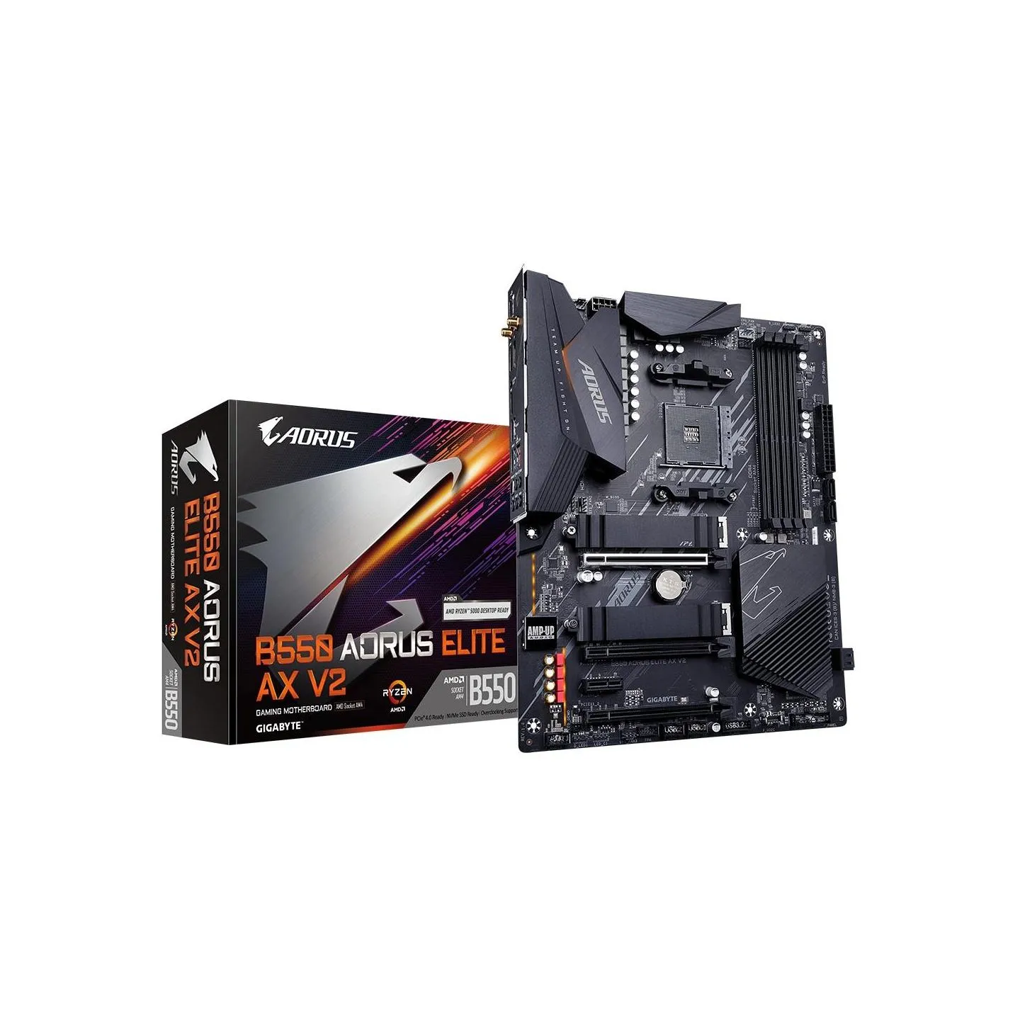 Gigabyte Mainboard|GIGABYTE|AMD B550|Socket AM4|ATX|RAM DDR4-SDRAM|4xSlots|Wi-Fi Yes|Bluetooth Yes|1xPCI Express x1 slots|3xPCI 
