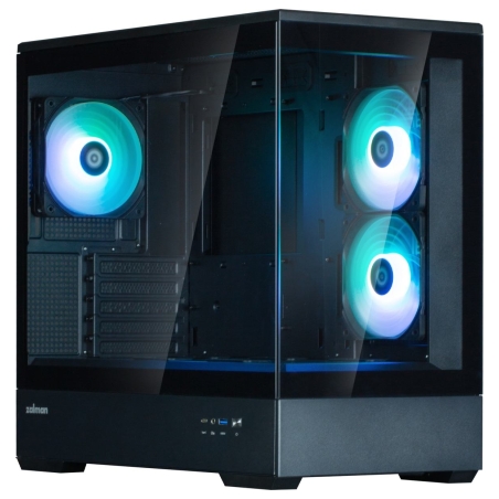 Zalman Obudowa P30 V2 MicroATX Mini Tower 3 FansRGB Black