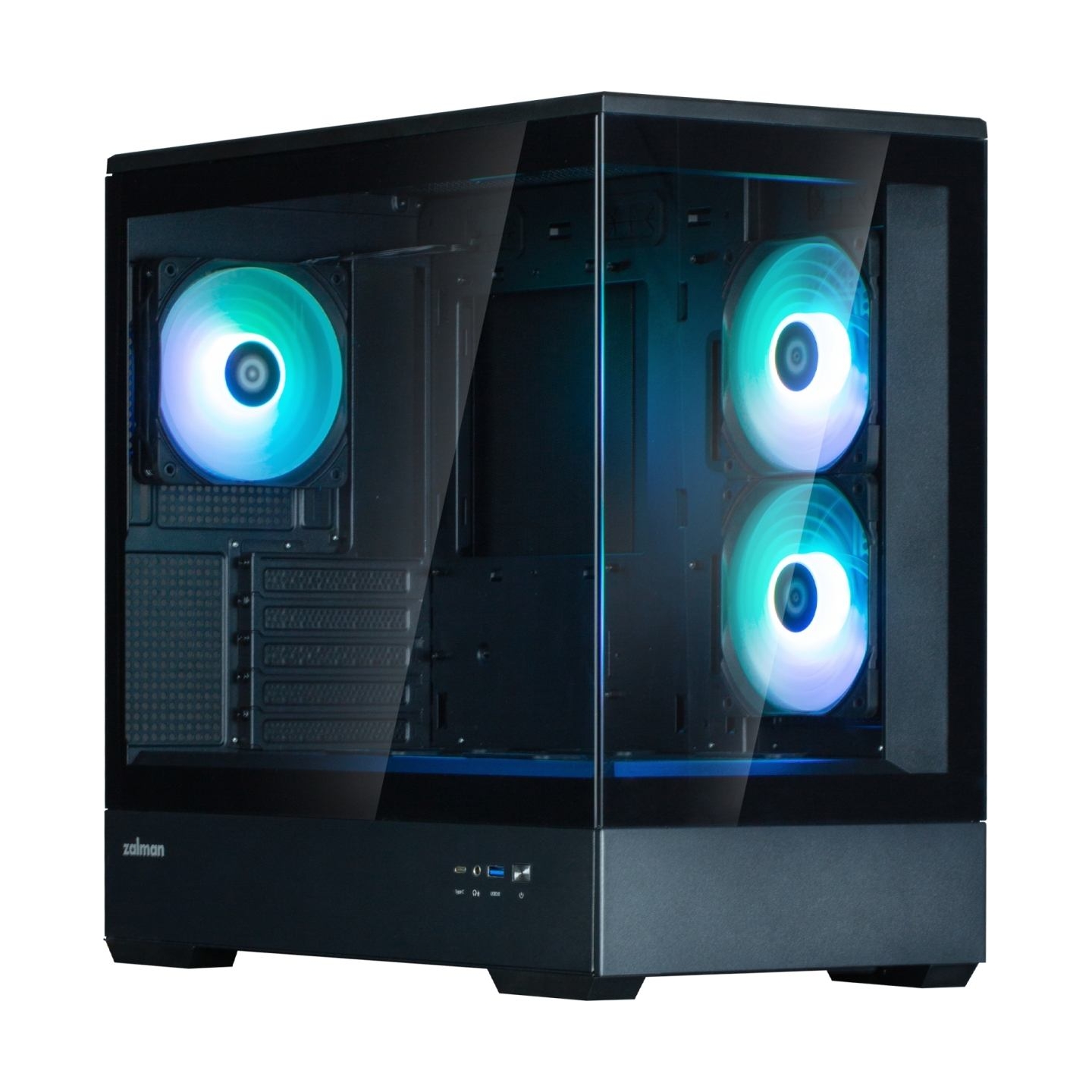 Zalman Obudowa P30 V2 MicroATX Mini Tower 3 FansRGB Black