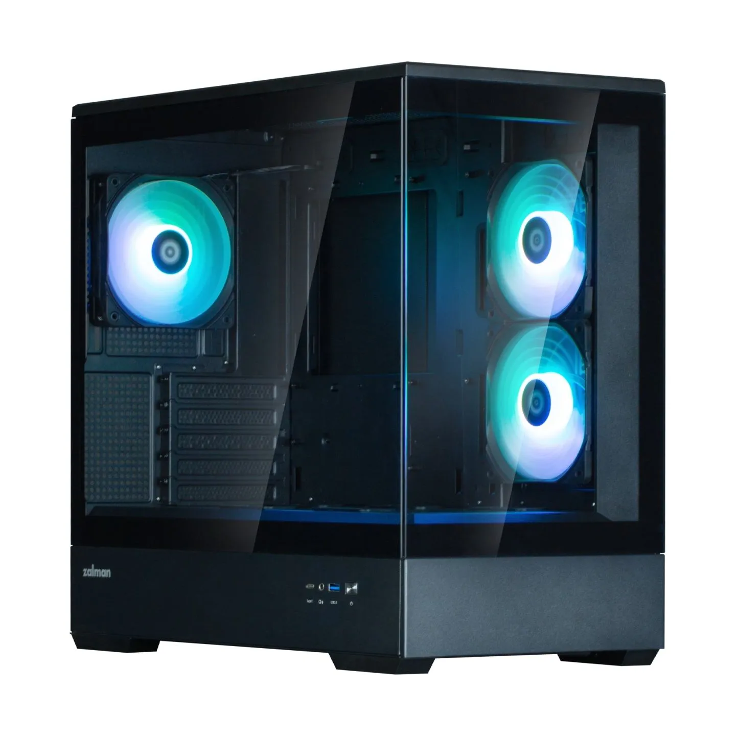 Zalman Obudowa P30 V2 MicroATX Mini Tower 3 FansRGB Black