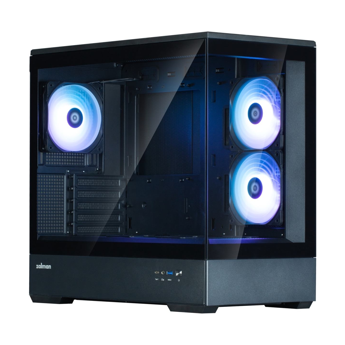 Zalman Obudowa P30 V2 MicroATX Mini Tower 3 FansRGB Black