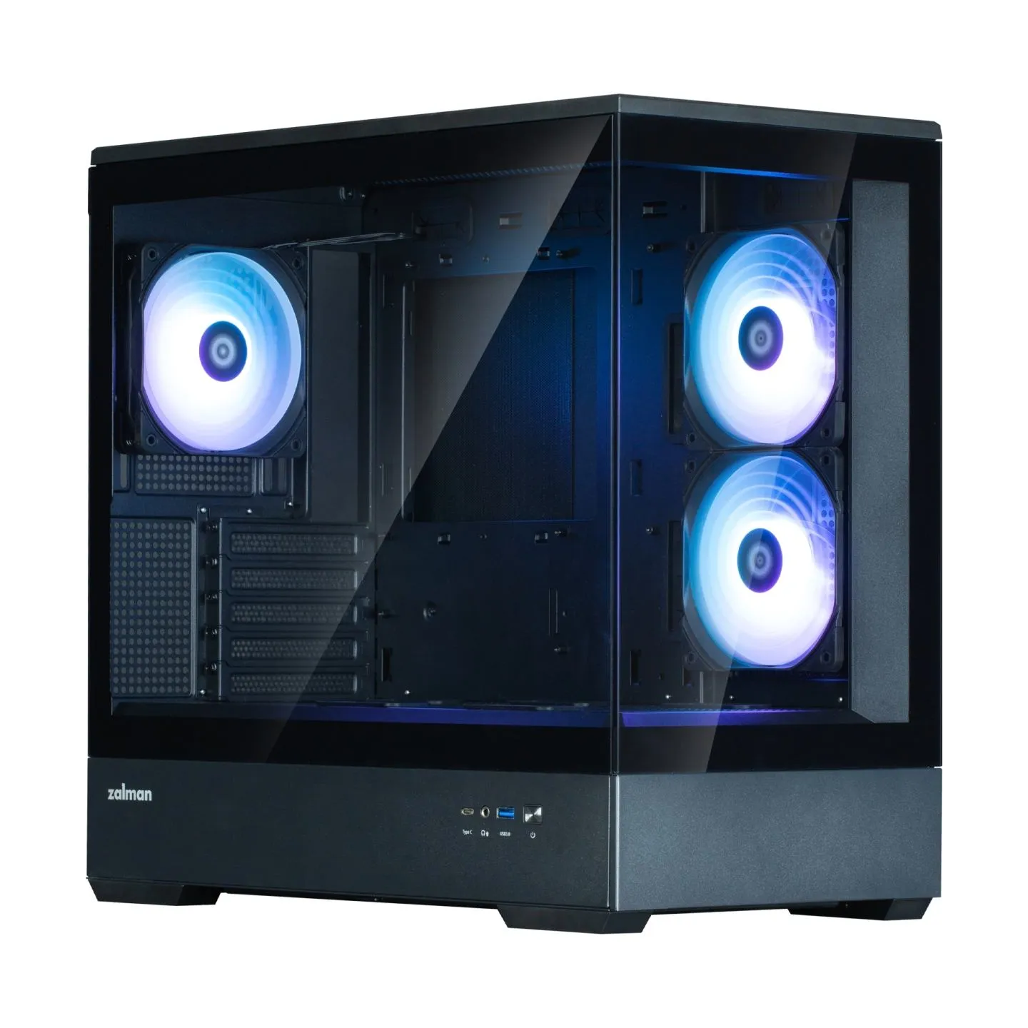 Zalman Obudowa P30 V2 MicroATX Mini Tower 3 FansRGB Black