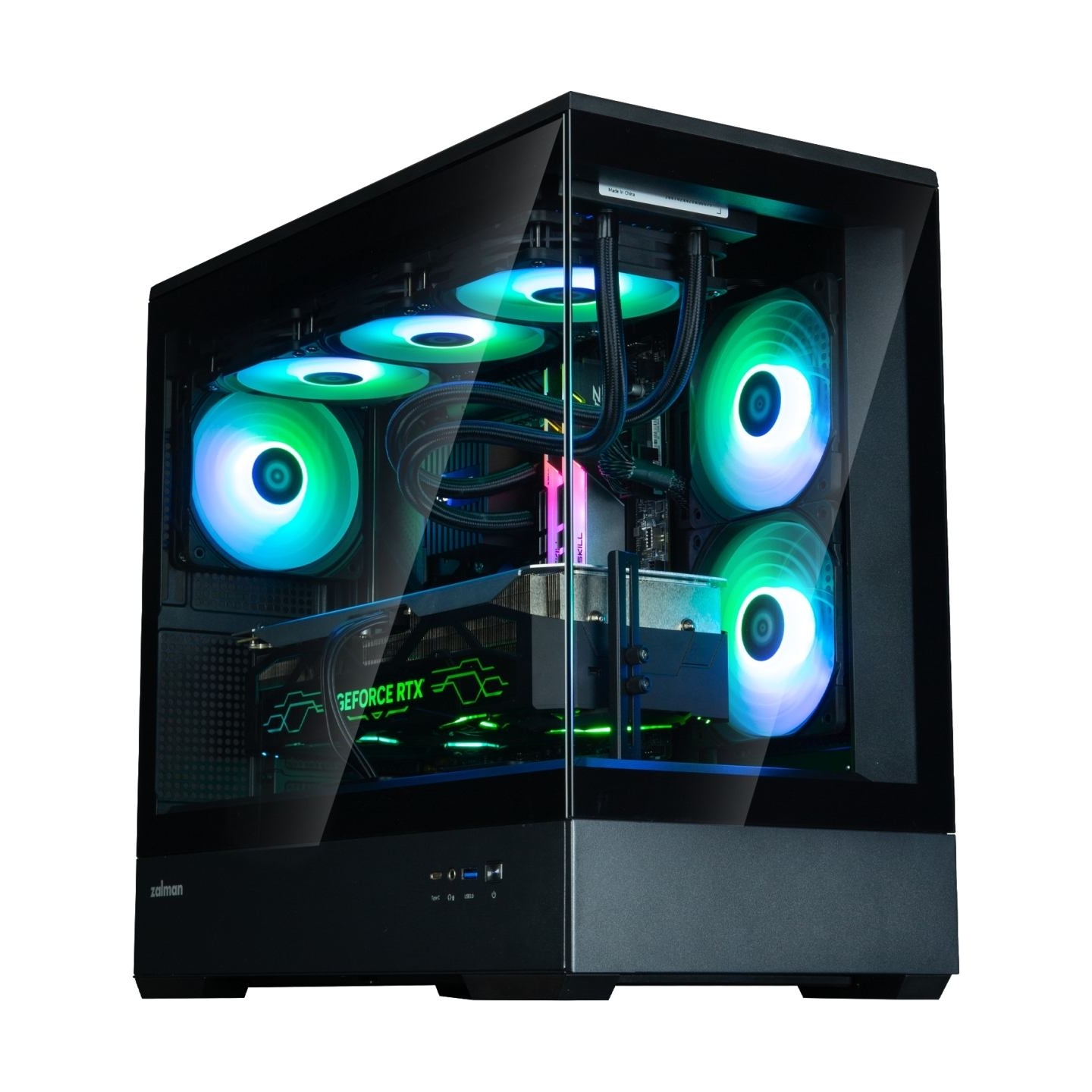 Zalman Obudowa P30 V2 MicroATX Mini Tower 3 FansRGB Black