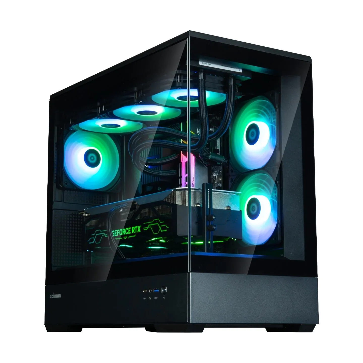 Zalman Obudowa P30 V2 MicroATX Mini Tower 3 FansRGB Black