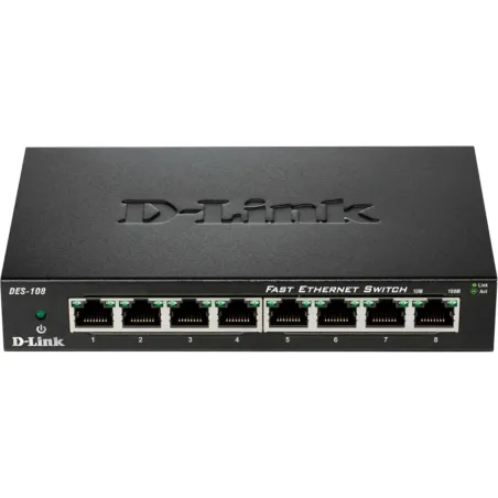 D-Link | Ethernet Switch | DES-108/E | Unmanaged | Desktop | 10/100 Mbps (RJ-45) ports quantity 8 | 60 month(s)