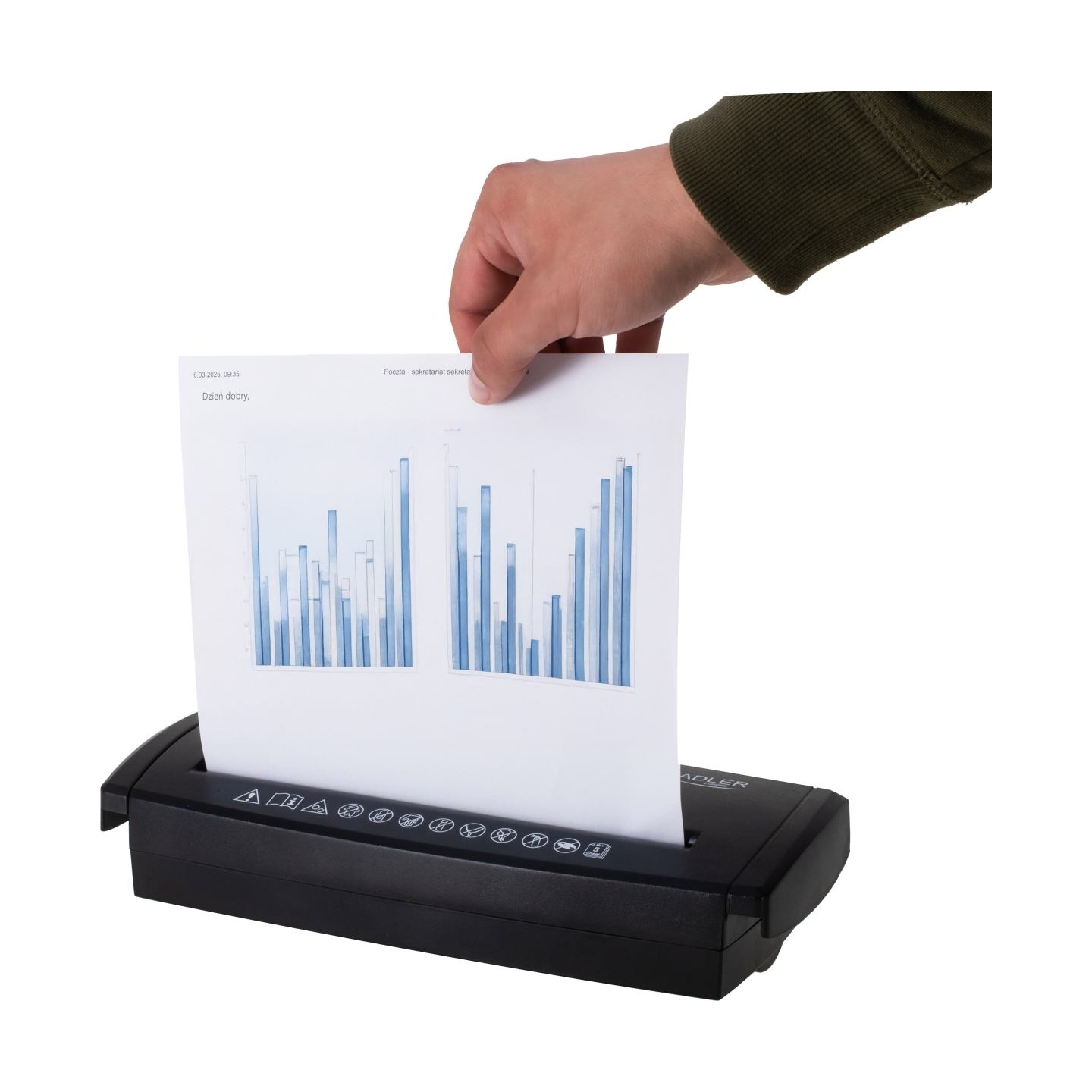 Adler Paper Shredder | AD 1040 | Black