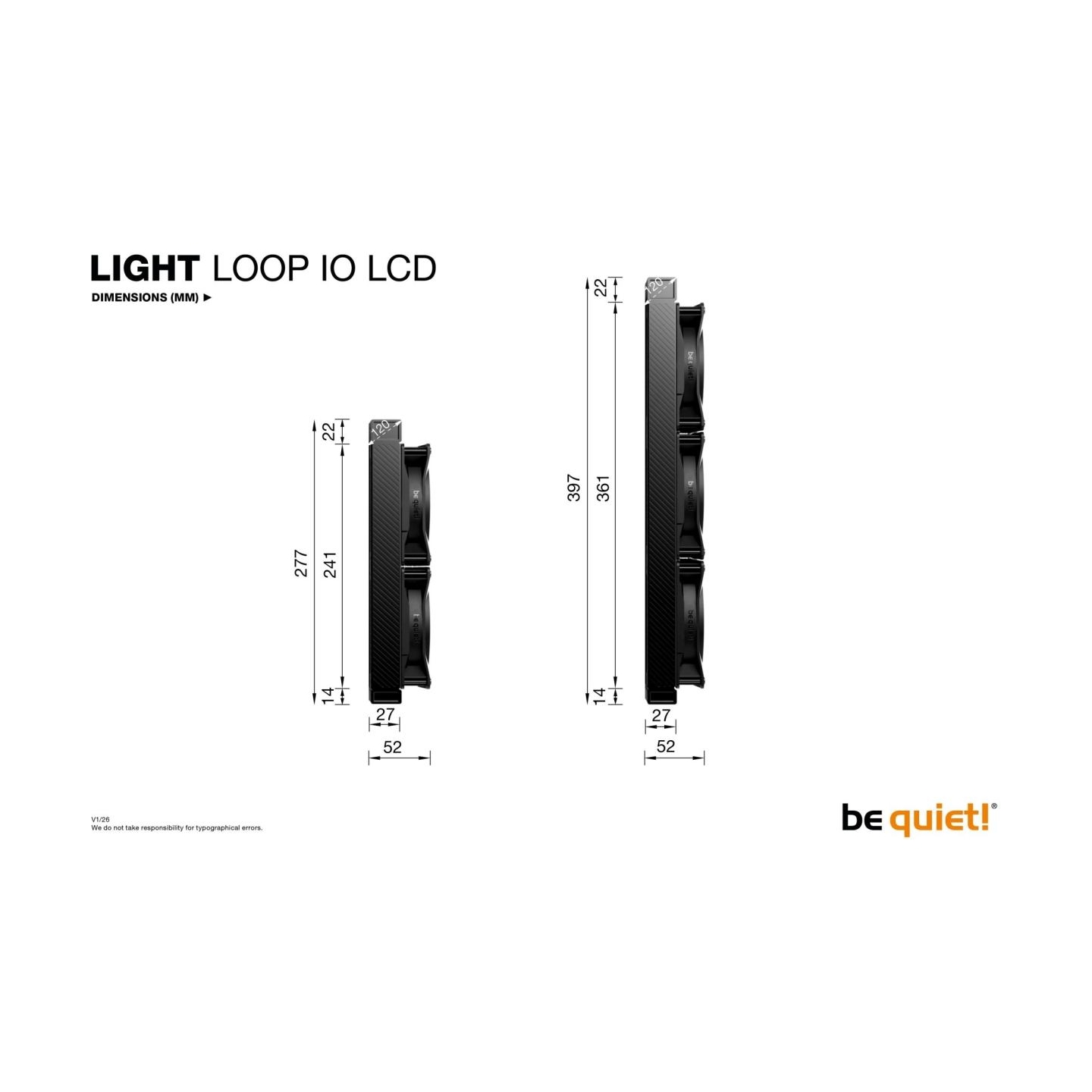 Be Quiet CPU cooler Light Loop IO LCD 240mm White
