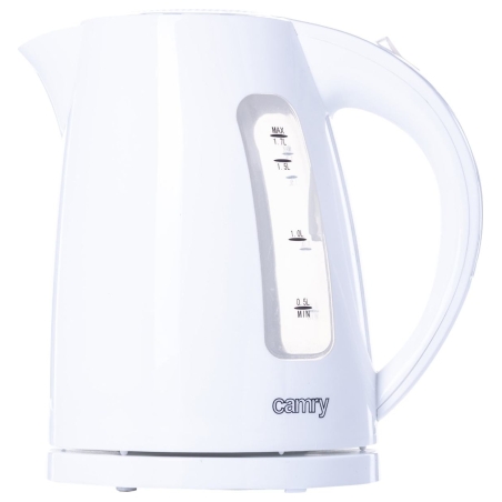 Camry | Kettle | CR 1255 | Standard | 2200 W | 1.7 L | Plastic | 360° rotational base | White