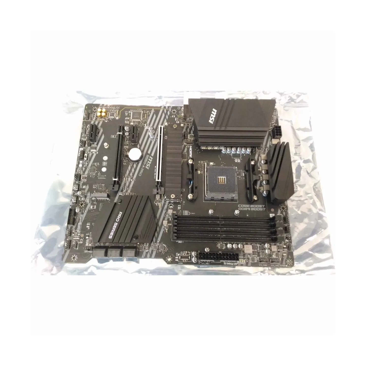 MSI B550-A PRO | Processor family AMD | Processor socket AM4 | DDR4 DIMM | Memory slots 4 | Supported hard disk drive interfaces