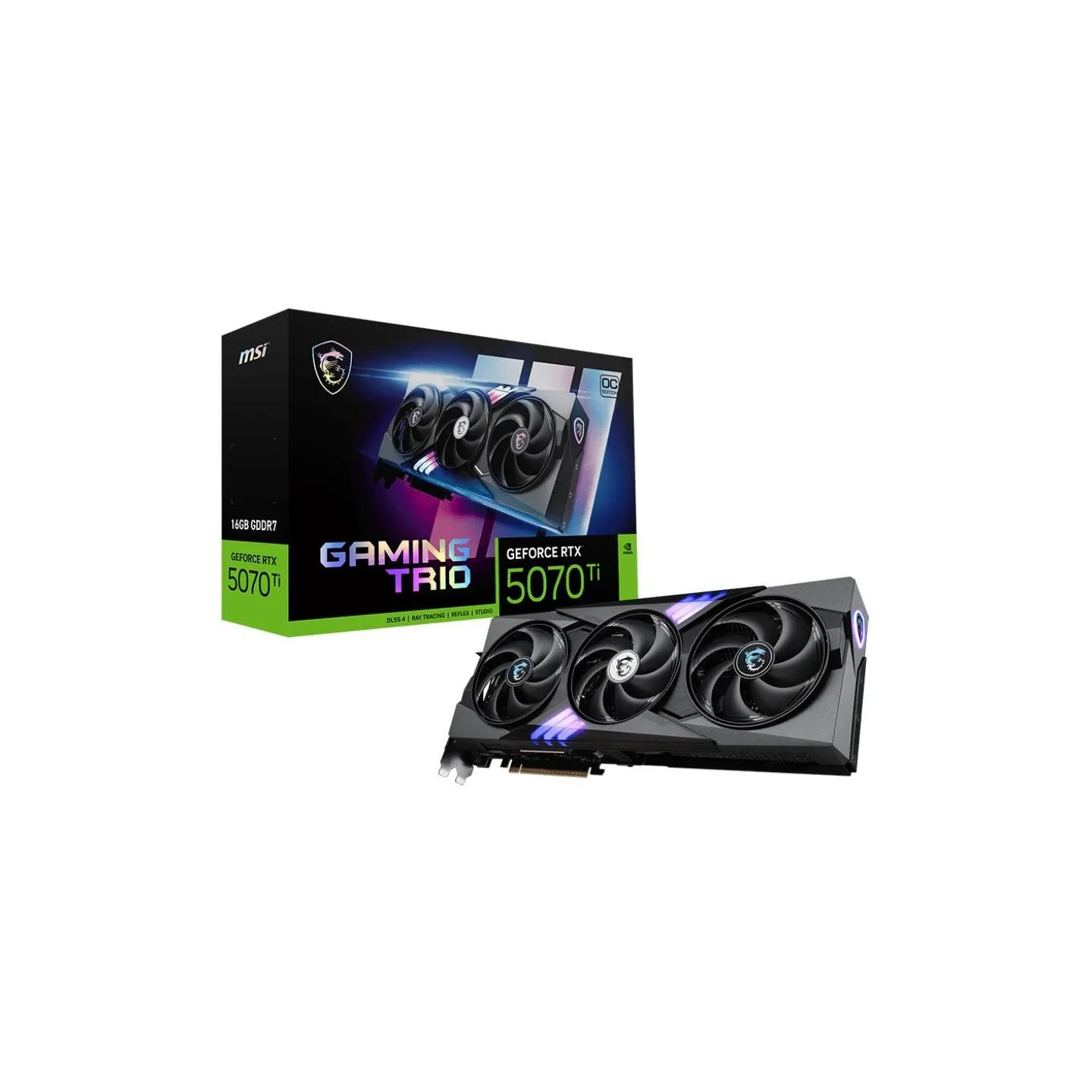 MSI Graphics Card|MSI|NVIDIA GeForce RTX 5070 Ti|16 GB|GDDR7|256 bit|PCIE 5.0 16x|Dual Slot Fansink|1xHDMI|3xDisplayPort|RTX5070
